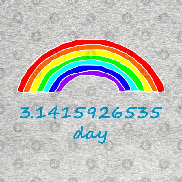 Rainbow and Pi Day by ellenhenryart